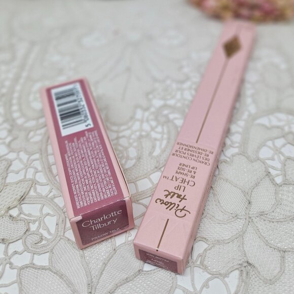 Full Size Lipstick & lip Liner in Pillow Talk Set NIB - Picture 3 of 6